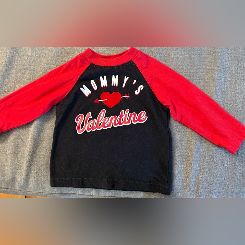 Mommy's Valentine Red and Black Kids Shirt